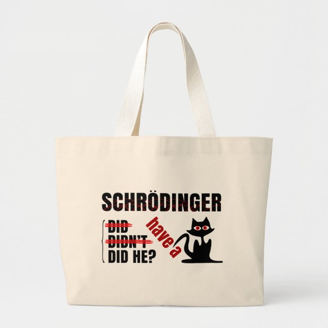 Bolsa Tote Grande O Dillema de Schrodinger (Frente)