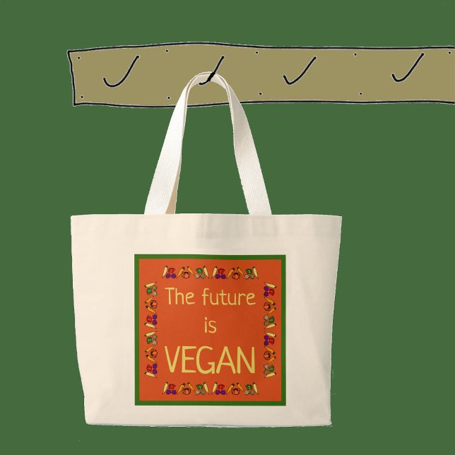 Bolsa Tote Grande O futuro é VEGAN (Criador carregado)