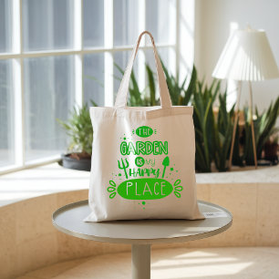 Bolsa Tote Grande O Jardim é meu lugar feliz - jardinagem