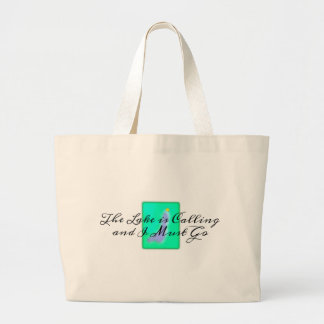 Bolsa Tote Grande O lago é chamando mim deve ir