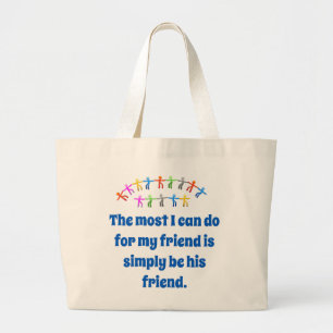 Bolsa Tote Grande O Máximo Que Posso Fazer Pela Minha Amiga - Citaçã