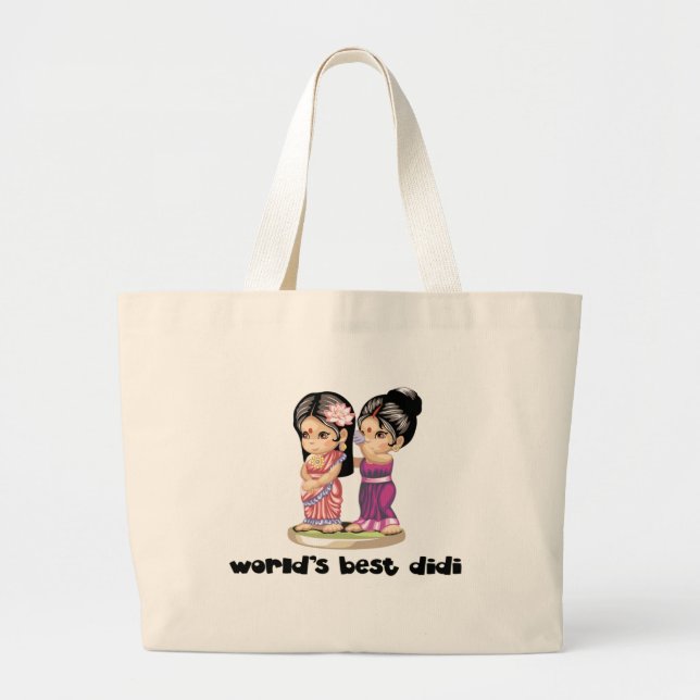 Bolsa Tote Grande O melhor Didi do mundo (Frente)