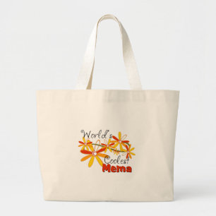 Bolsa Tote Grande O Mema Mais Legal do Mundo Floral