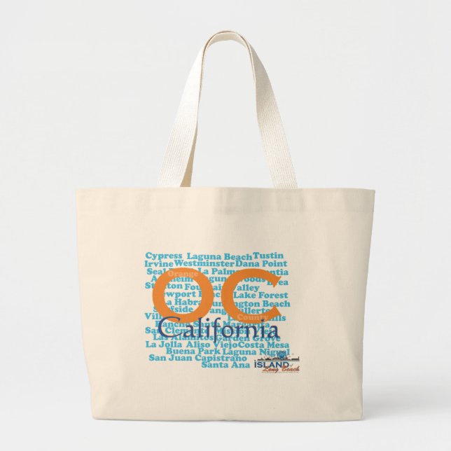 Bolsa Tote Grande O OC - Condado de Orange, Califórnia (Frente)