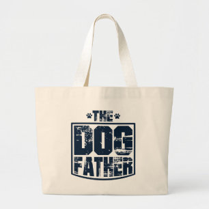 Bolsa Tote Grande O Pai Cachorro Vestiu Gráfico