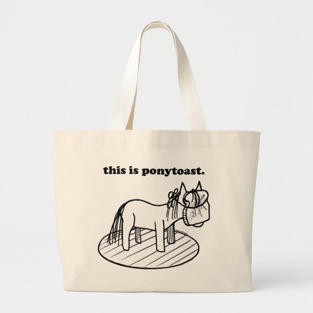 Bolsa Tote Grande O Ponytoast original! (Frente)