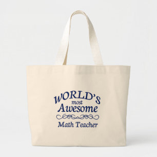 Bolsa Tote Grande O professor de matemática o mais impressionante d