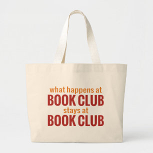Bolsa Tote Grande O que acontece em estadas do clube de leitura no