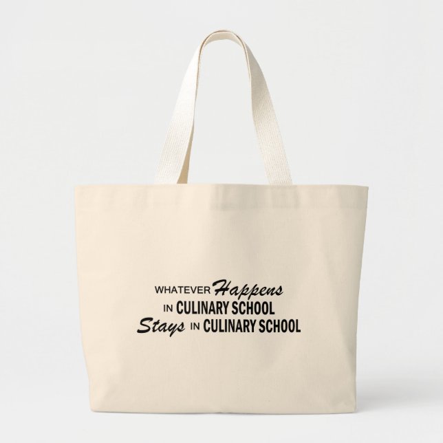 Bolsa Tote Grande O que quer que acontece - escola culinária (Frente)