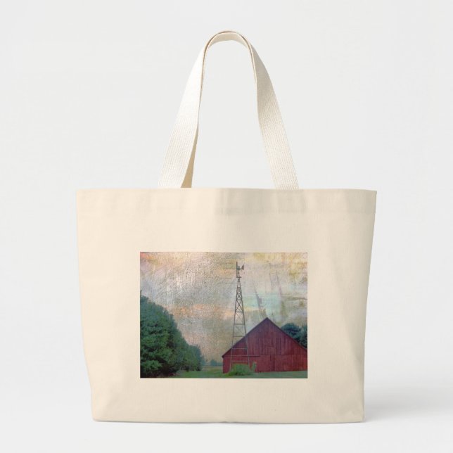 Bolsa Tote Grande O Red Barn (Frente)