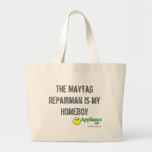 Bolsa Tote Grande O reparador de Maytag é meu ficar em casa -