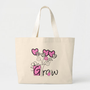 Bolsa Tote Grande O riso vivo do amor cresce
