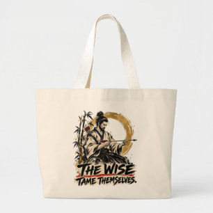 Bolsa Tote Grande O Sábio Domina a Si Mesmo Dhammapada