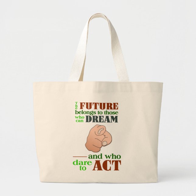 Bolsa Tote Grande O saco do futuro (Frente)