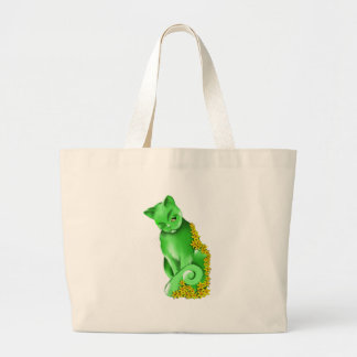Bolsa Tote Grande O saco do gato do jade