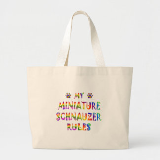Bolsa Tote Grande O Schnauzer diminuto ordena o divertimento