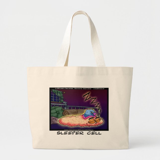 Bolsa Tote Grande O Sleeper Cell Engraçado Oferece Camisetas e Coleç (Frente)