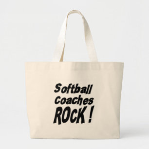 Bolsa Tote Grande O softball treina a rocha! Sacola