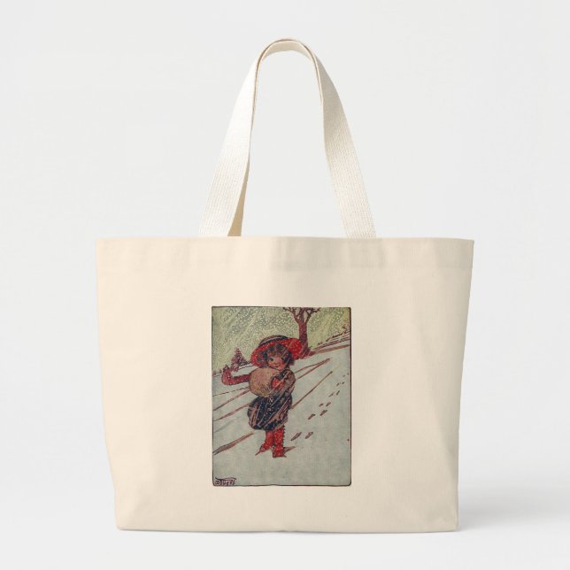 Bolsa Tote Grande O sopro do vento norte (Frente)