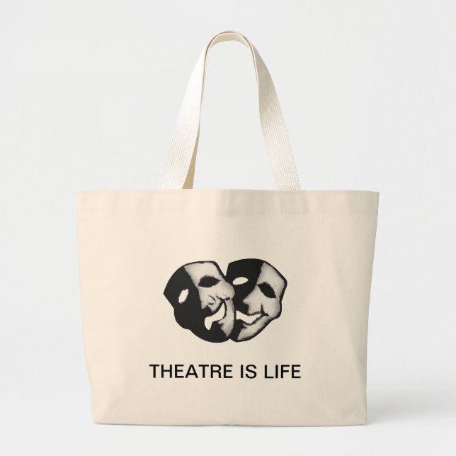 Bolsa Tote Grande O teatro é vida (Frente)