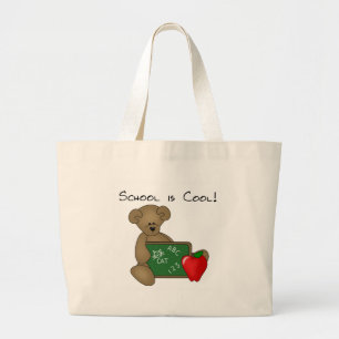 Bolsa Tote Grande O urso com a escola do conselho de escrita é lega