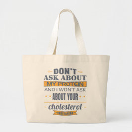 Bolsa Tote Grande O vegetariano não inquire sobre minha proteína