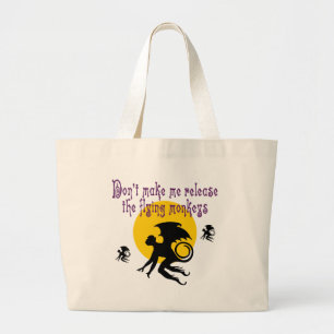 Bolsa Tote Grande O vôo Monkeys a sacola
