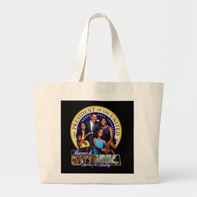 BOLSA TOTE GRANDE OBAMAFIRSTFAMILY (Frente)