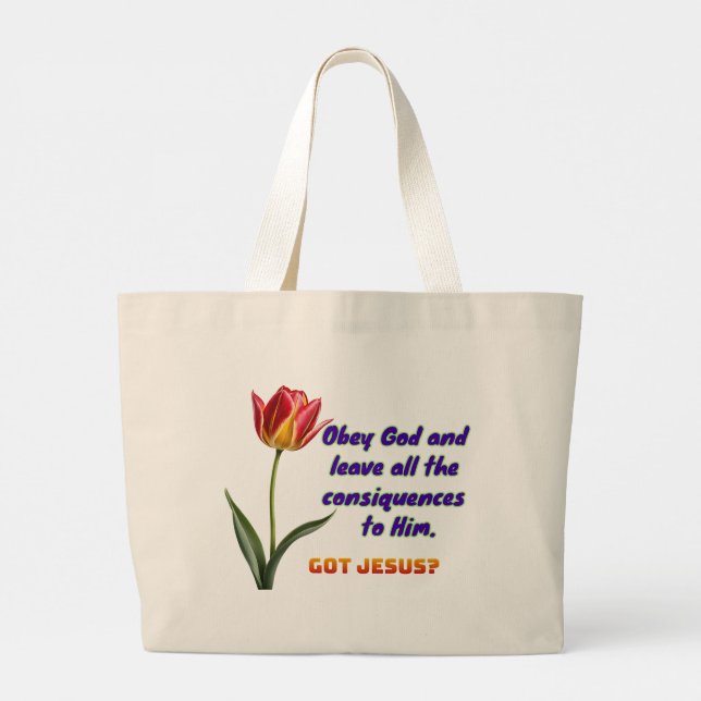 Bolsa Tote Grande Obey God (Verso)