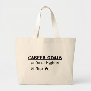 Bolsa Tote Grande Objetivos da carreira de Ninja - higienista dental