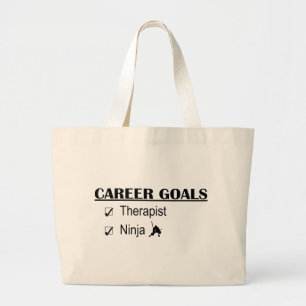 Bolsa Tote Grande Objetivos da carreira de Ninja - terapeuta