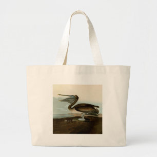 Bolsa Tote Grande Obras de Arte Pintura de Pelicano Marrom John Jame