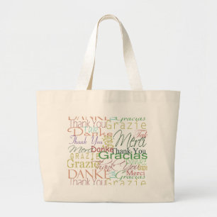 Bolsa Tote Grande Obrigado presentes