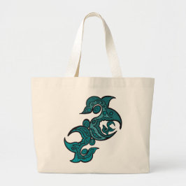 Bolsa Tote Grande Ocean-Inspired Shoulder Bag