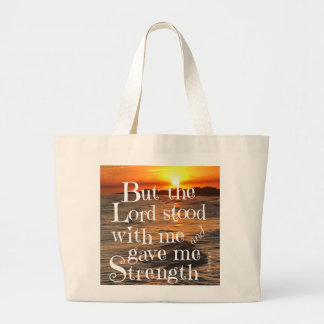 Bolsa Tote Grande Ocean Sunset, com Escritura Versa Timothy 4:17