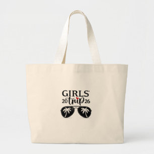 Bolsa Tote Grande Óculos de Sol Palmeira Viagem de Meninas 2026