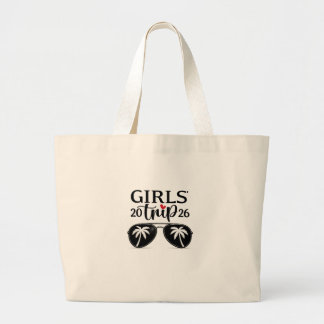 Bolsa Tote Grande Óculos de Sol Palmeira Viagem de Meninas 2026