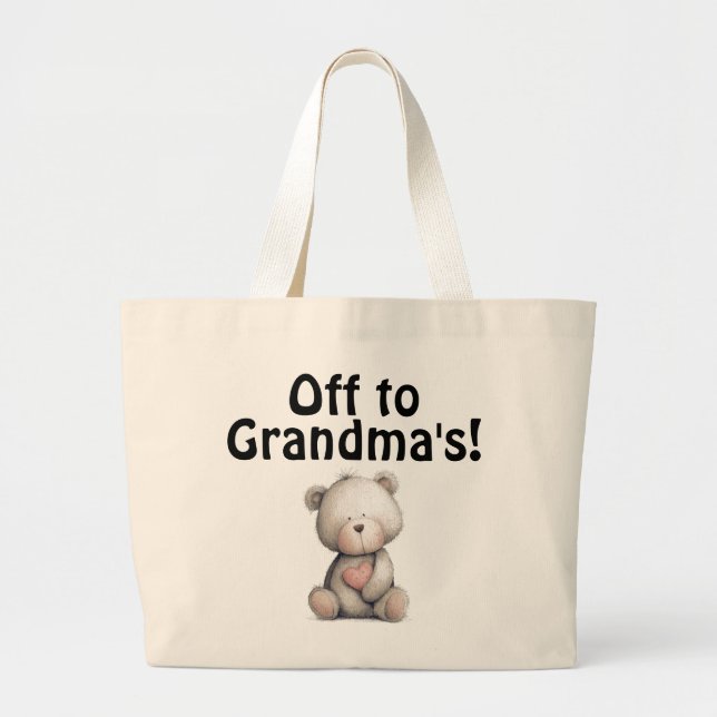 Bolsa Tote Grande Off  to Grandma's bag (Frente)