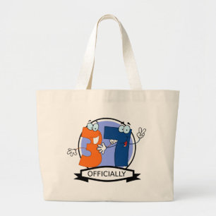 Bolsa Tote Grande Oficialmente bandeira de 37 aniversários