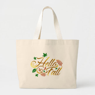 Bolsa Tote Grande Olá Folhas de outono