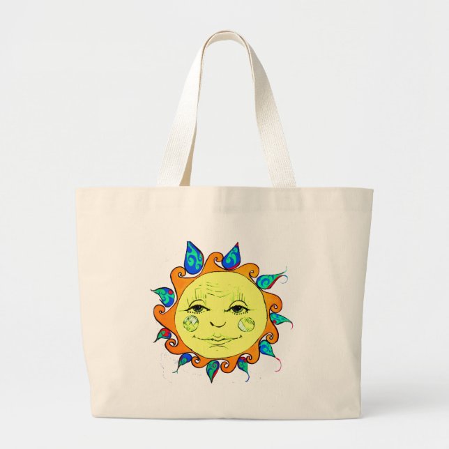 Bolsa Tote Grande Olá! luz do sol (Frente)