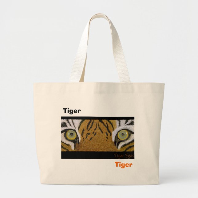 Bolsa Tote Grande olhos do tigre (Frente)