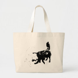 Bolsa Tote Grande Onde a Alegria deles se Encontra