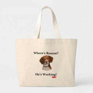 Bolsa Tote Grande Onde está Roscoe?