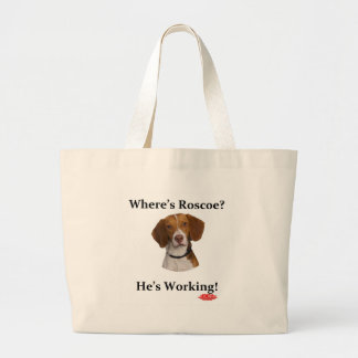 Bolsa Tote Grande Onde está Roscoe?