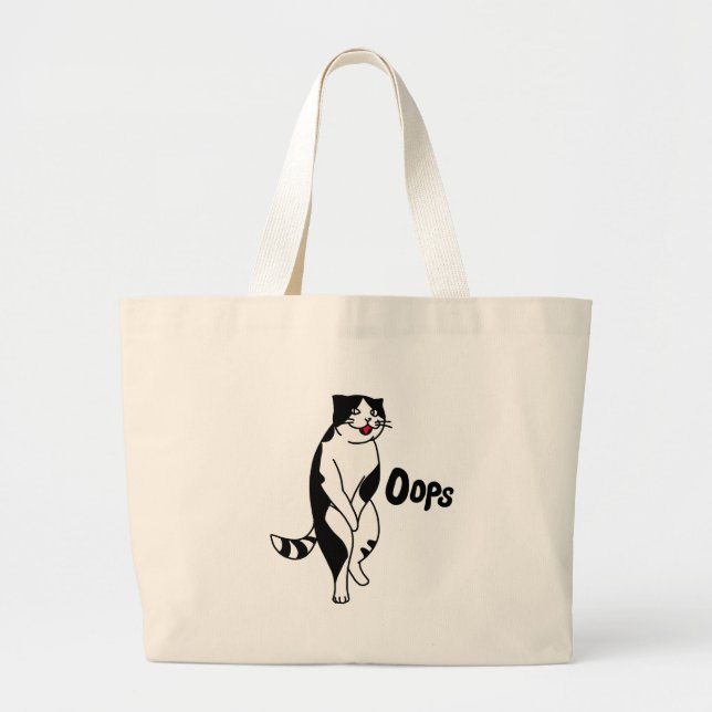 Bolsa Tote Grande Oops cat (Frente)