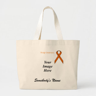 Bolsa Tote Grande Orange Standard Ribbon Modelo por Kenneth Yoncich