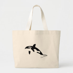 Bolsa Tote Grande orca wal dolphin delphin schwertwal whale