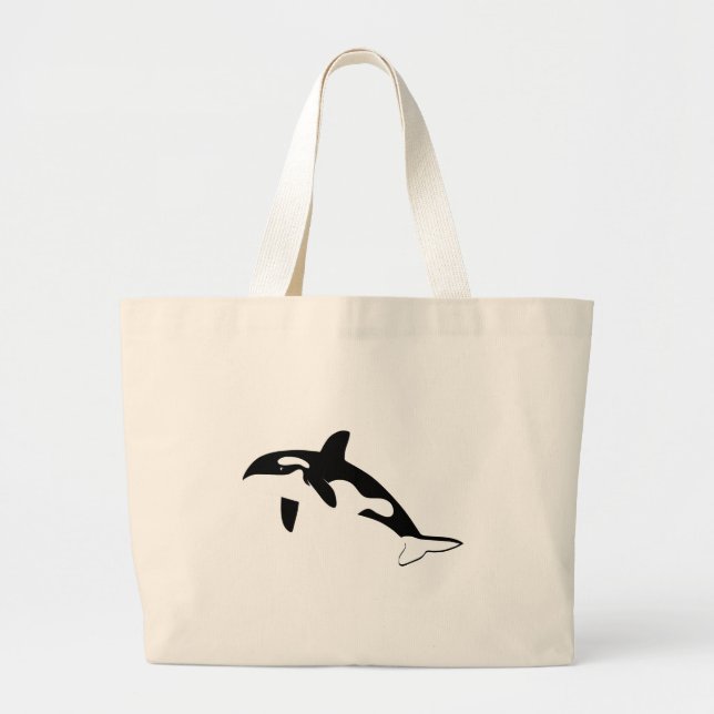 Bolsa Tote Grande orca wal dolphin delphin schwertwal whale (Frente)