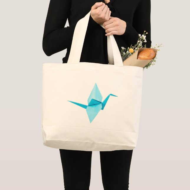 Bolsa Tote Grande Origami Crane (Frente (produto))